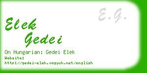 elek gedei business card